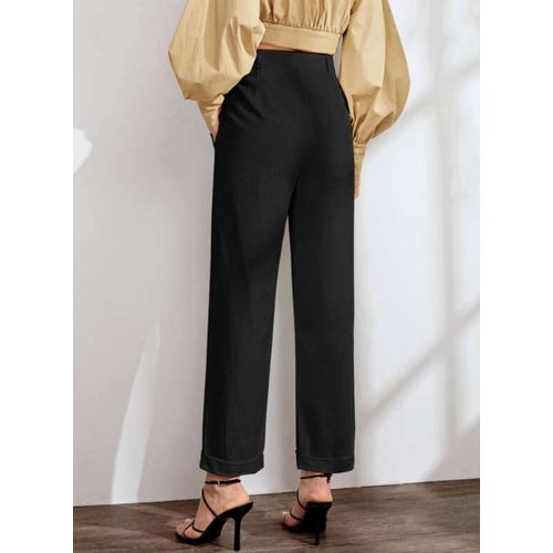 product_image_name-SHEIN-High Waist Roll Up Hem Pants-2