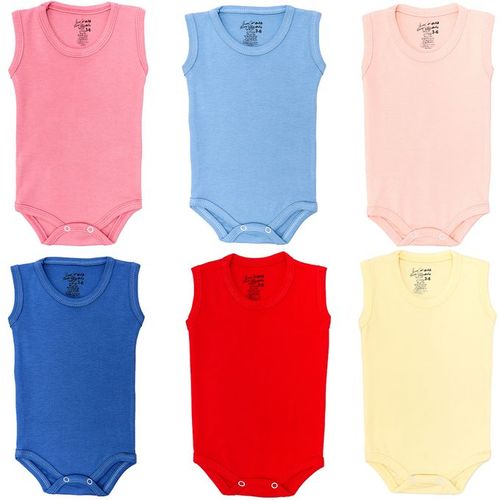 Buy Funny Bunny - Set Of (6) Basic Bodysuit Cut - For Newborn Baby in Egypt