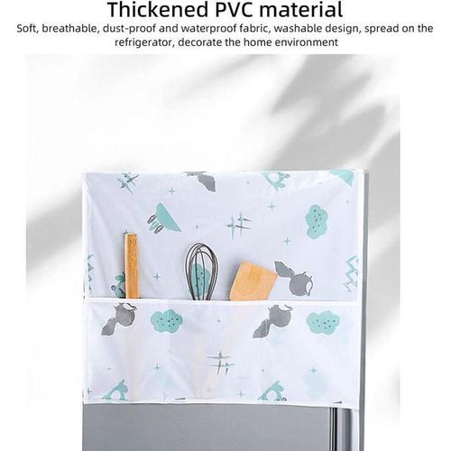product_image_name-Generic-Dustproof and waterproof refrigerator cover with storage pockets-4