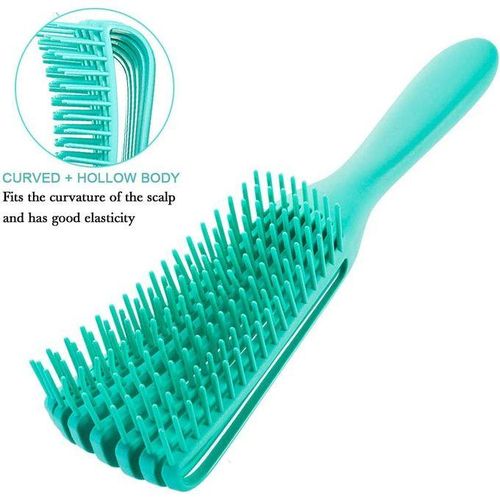 product_image_name-Generic-فرشاة شعر مرنة لفك تشابك الشعر المجعد باللون الأخضر-4