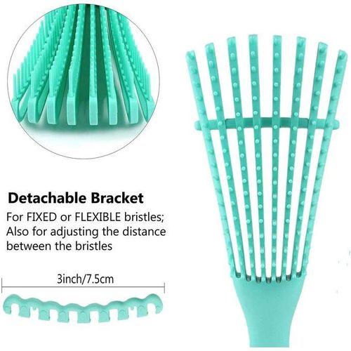 product_image_name-Generic-فرشاة شعر مرنة لفك تشابك الشعر المجعد باللون الأخضر-5