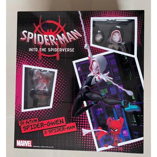 Buy New SV Action Spider Gwen HAM SpiderMan Peter B Parker Miles Morales Action Figure Into The Spider Articulado Toy in Egypt