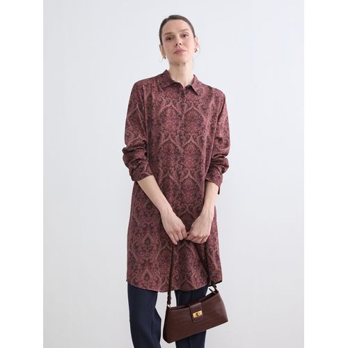 product_image_name-LC Waikiki-Collared Neck Long Sleeve Woman Shirt Tunic-1