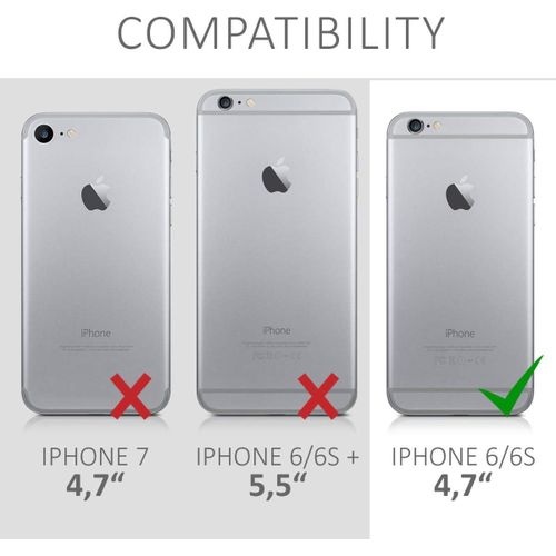 product_image_name-Generic-جراب متوافق مع Apple iPhone 6 / 6S - جراب سيليكون للهاتف المحمول – غطاء خلفي باللون الأبيض-4