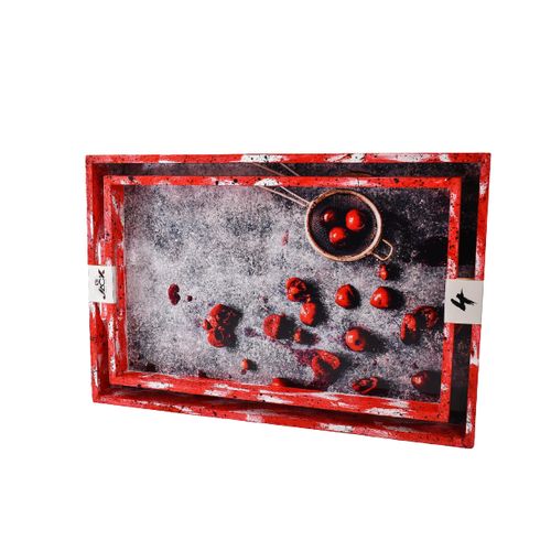 Wooden Serving Tray Set - 2 Pcs