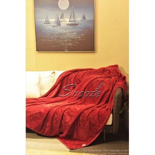 Buy Snooze High Warmness Blanket - 200x220 Cm - Dark Red in Egypt