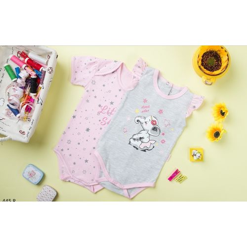 Buy Sleeveless Cotton Baby Girl Bodysuit Model Elephant in Egypt