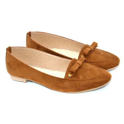 Buy Shoozy Casual Slip On Chamois Ballerina  - Brown in Egypt