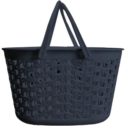 product_image_name-Generic-سلة تخزين بلاستيكية بمقابض (أسود)-2