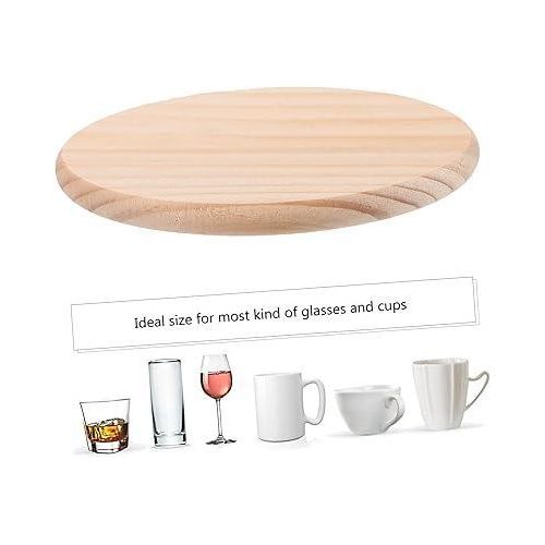 product_image_name-Generic-For your organic life style A Set of 10 pcs of Unfinished Natural Handmade Round Wood Coasters for Home and office, Creative art décor and life style-3