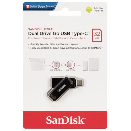 اشتري Sandisk SDDDC3 32GB Ultra Dual Drive Go USB Type-C Flash Drive في مصر