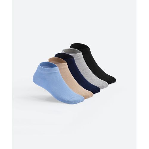 Buy Solo Basic Sneaker Pack Of 5 Socks Solid For Boys in Egypt