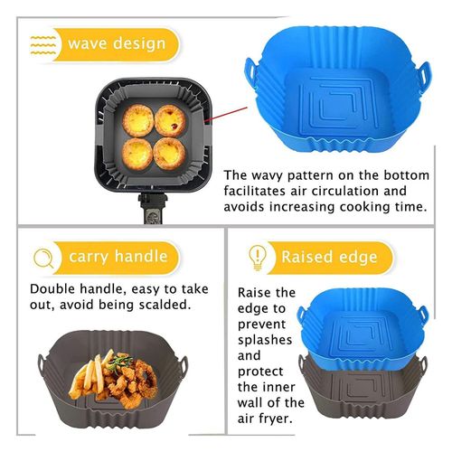 Generic Air Fryer Silicone Pot, 8.5Inch Reusable Air Fryer Liners