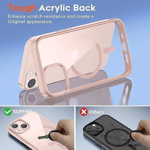 product_image_name-Generic-جراب iPhone 13/14 MagSafe أكريليك شفاف – كفر ايفون 13/14 مغناطيسي – دعم الشحن اللاسلكي – مقاوم للصدمات – تصميم نحيف – لون وردي-2