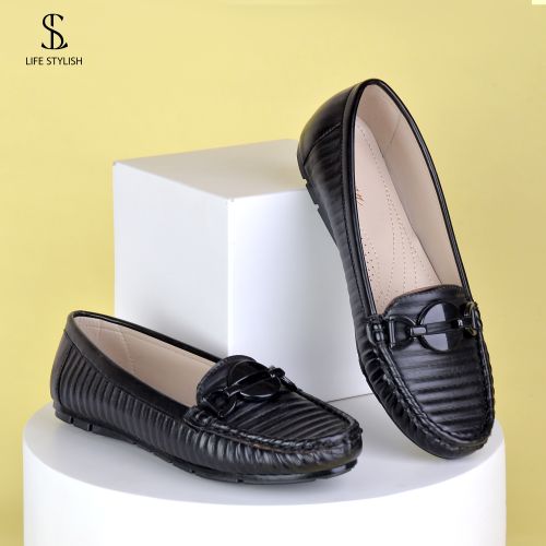 Buy Lifestylesh BN-211 Ballerina Stylish Flat Leather - Black in Egypt