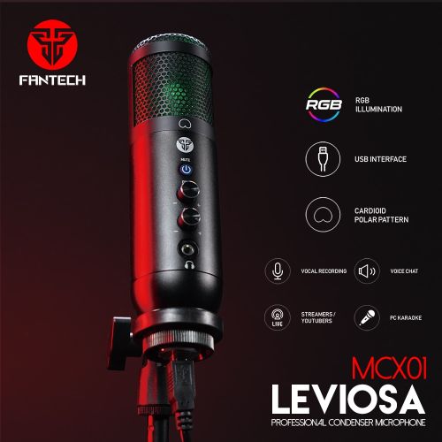 Buy FANTECH Professional USB Condenser Microphones For Computer Laptop Recording Studio Singing Gaming in Egypt