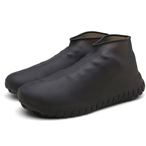 Buy Silicone Thickening Non-Slip Wear-Resistant Rain Men And Women Shoe Covers Black in Egypt