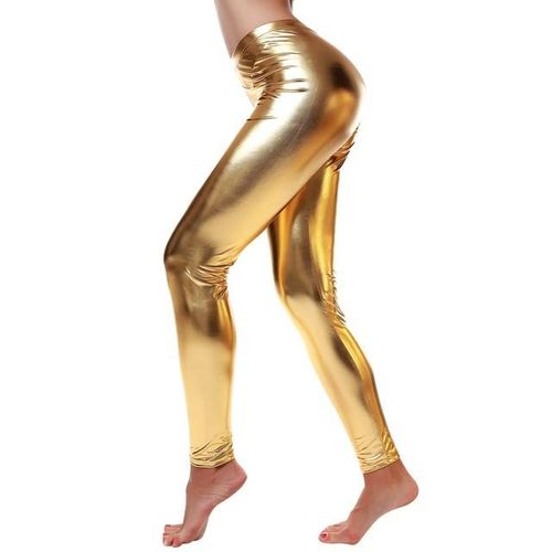 Generic New In Leggings For Women Tummy Control Faux Leather
