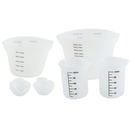 Generic 6Pcs Silicone Cups For Resin, Measuring Cup Precise Non