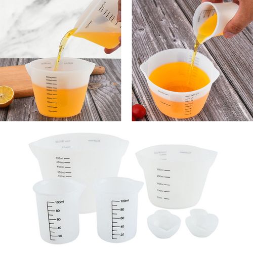 Generic 6Pcs Silicone Cups For Resin, Measuring Cup Precise Non