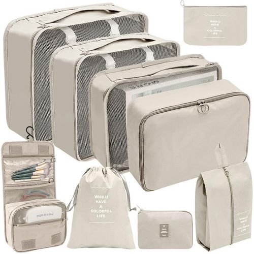 Generic 9 Set Luggage Packing Organizers with Mesh Packing Cubes Toiletry  Bag for Travel @ Best Price Online