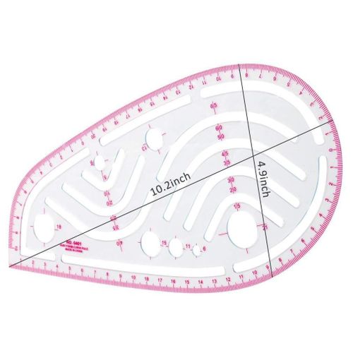 DIY Sewing Ruler, French Curve Ruler,Comma-Shaped Curve Ruler, French Curve Ruler for Pattern Making, Suitable for Pattern Rulers Sewing for