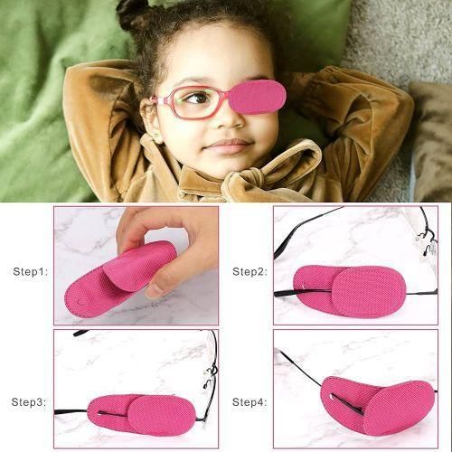 product_image_name-Generic-غطاء عين طبي وجراب زجاج النظاره للأطفال لتدريب الرؤية للمصابين بالغمش والحول والعين الكسولة، قطعتين، مبطن بالنايلون، متين، للأولاد والبنات-5