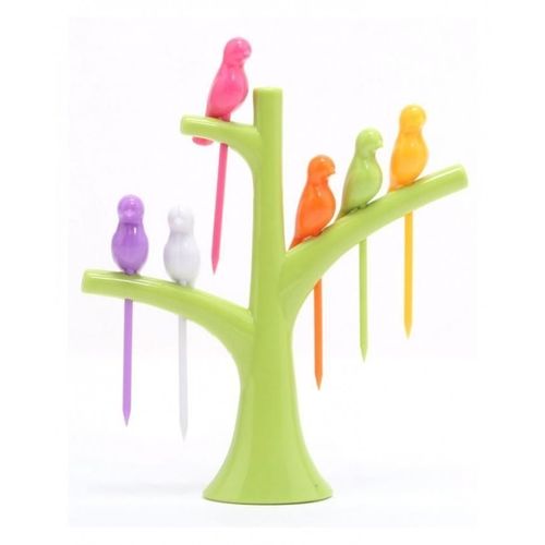 Buy As Seen On Tv Fork Birds On The Tree - 6 Pcs - Green in Egypt