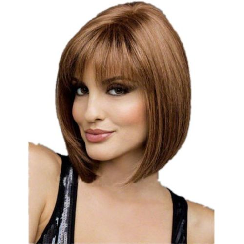 product_image_name-Generic-باروكة شعر مستقيم LMF-WF1030Z - قصيرة - بني-1