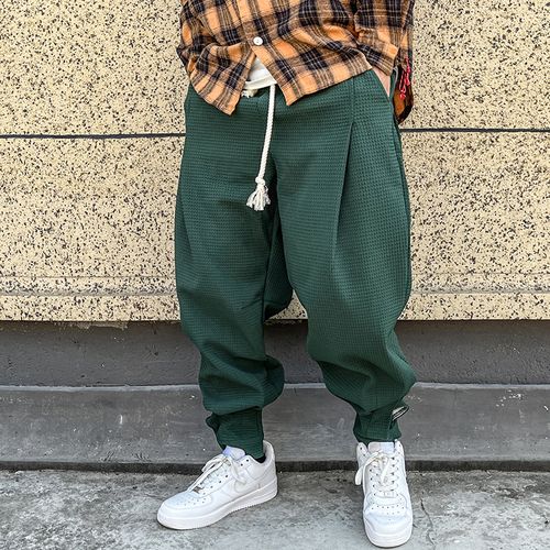 YUANBOO Streetwear Loose Joggers Men Japanese Harajuku Warm Winter Hip Hop  Modis Baggy Harem Pants Fashion Sweatpants Male (Color : Green, Size : XXL)  : : Fashion