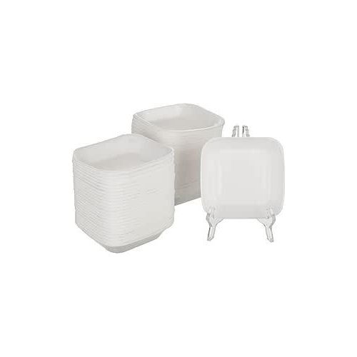 product_image_name-Generic-أطباق رغوية 1/8 K عدد 100 قطعة لون أبيض-1