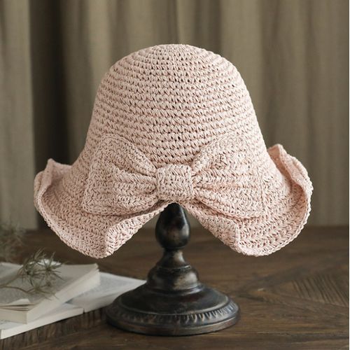 Brim bow summer top hat