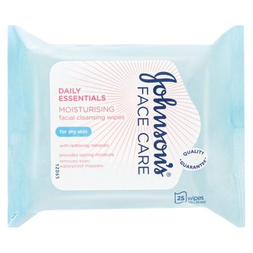 اشتري Johnson's Daily Essentials Moisturising Facial Cleansing Wipes - 25 Pack في مصر