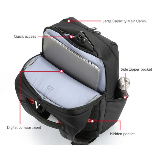 product_image_name-RAHALA-حقيبة ظهر متعددة الجيوب لمحمول RAHALA KG-119 مقاس 15.6 بوصة مقاومة للماء - أسود-5