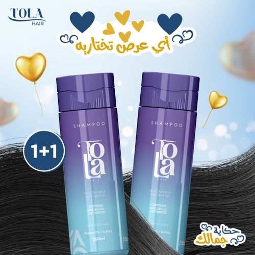 Buy Tola SHAMPOO ANTI DANDRUFF 250ML 1+1 Free (73361) in Egypt