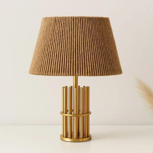 TBS مصباح طاولة من الخيش بوهو - 45CM/30CM - image 3