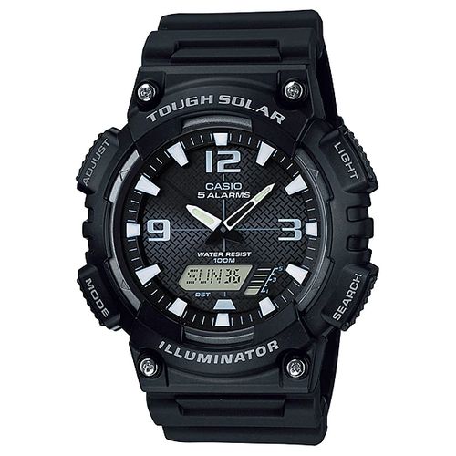 اشتري Casio AQ-S810W-1AVDF ساعة من البلاستيك المطاط - أسود في مصر