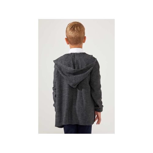 product_image_name-Defacto-Boy Hoodie Regular Fit Cardigan - Anthra Melange-3