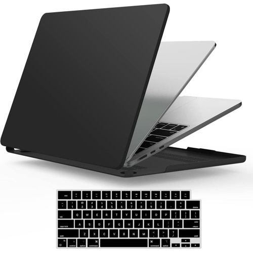 product_image_name-Ibenzer-متوافق مع حقيبة لجهاز M2 2022 MacBook Air بحجم 13 بوصة، موديل A2681، غلاف صلب وغطاء لوحة مفاتيح لجهاز M2 Mac Air الجديد بحجم 13.6 بوصة مع Touch ID، لون أسود، CA-AT13-KK-BK+1-1