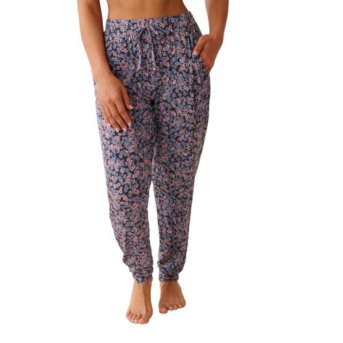 product_image_name-La Vie En Rose-Ditsy Floral Print Soft Jersey Jogger Pajama Pants-1