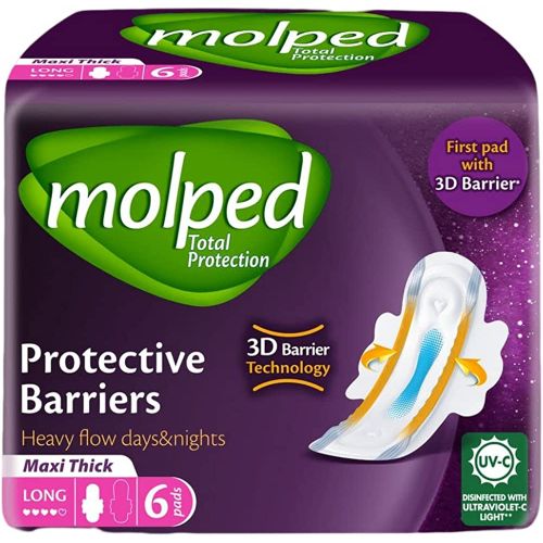 اشتري Molped Total Protection Long Thick Maxi Feminine 6Pads في مصر