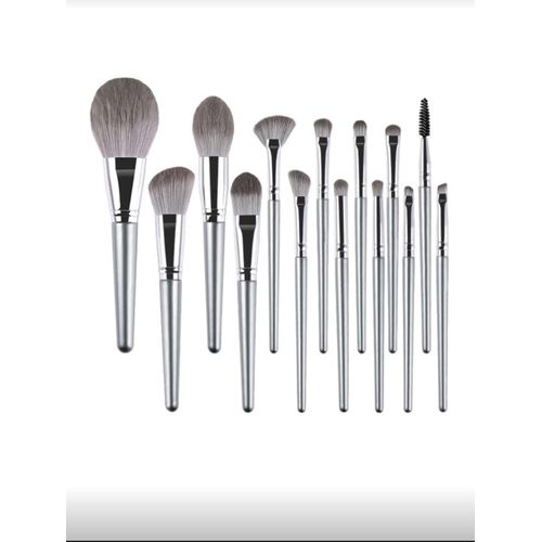 product_image_name-Generic-mulynsie مجموعة فرش مكياج كابوكي احترافية من 14 قطعة فضية.-1