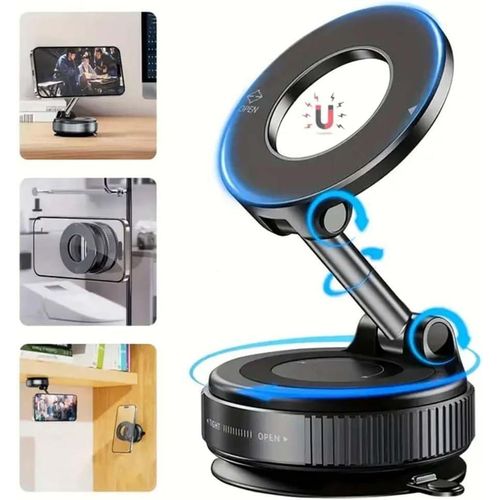product_image_name-Generic-حامل هاتف مغناطيسي يعمل بالشفط الفراغي K007، حامل هاتف مغناطيسي محمول قابل للدوران 360 درجة، يُثبت على السيارة بواسطة كوب شفط (أسود)-3