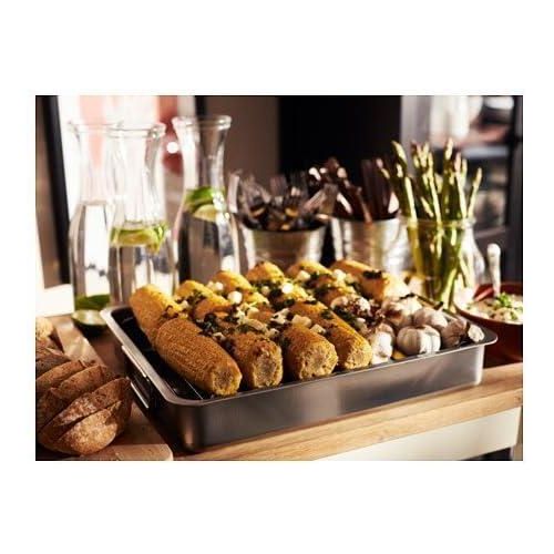 product_image_name-Generic-.صينية تحميص من الفولاذ المقاوم للصدأ مع رف شواء قابل للإزالة، صينية فرن كبيرة بمقابض-6