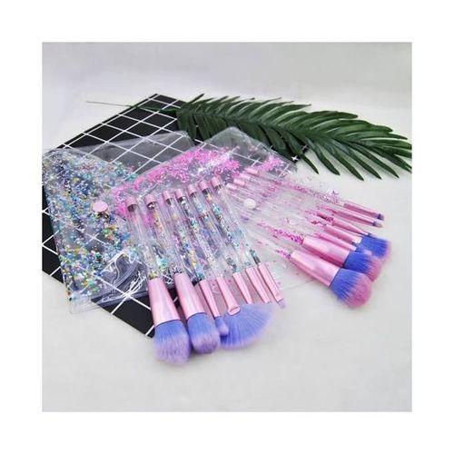 The Original Mermaid Makeup Brush Set, Light Blue Design, 11 Pcs, Travel  Bag Included (Mermaid Themed)