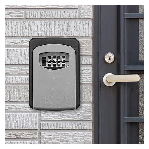 product_image_name-Generic-صندوق مفاتيح Irovami، صندوق تخزين مفاتيح قابل للقفل، يُثبت على الحائط، برقم سري مكون من 4 أرقام، صندوق مفاتيح خارجي آمن، قابل لإعادة الضبط، حامل مفاتيح مخفي-2