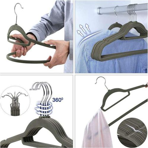 Dropship Non Slip Velvet Clothing Hangers, 100 Pack to Sell Online at a  Lower Price