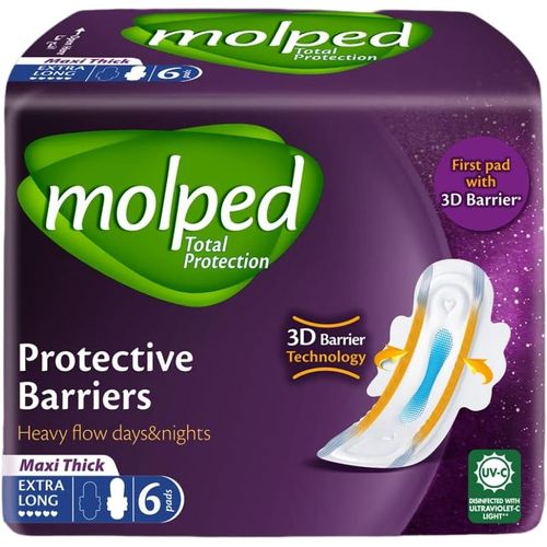 Buy Molped Total Protection Single Pack Extra Long - 6 Pads in Egypt