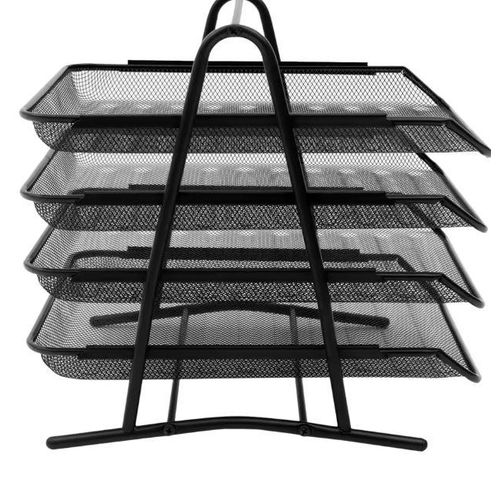 product_image_name-Generic-4-Drawer Metal Document Rack with Mesh Design for Documents-1