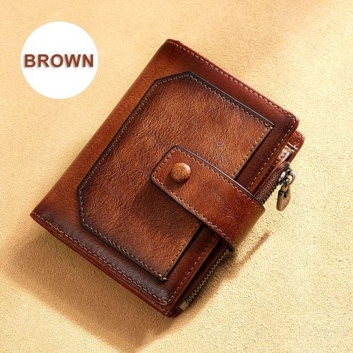 Coin Purse Men Genuine Leather | Mens Leather Wallet Coin Purse - Retro  Genuine - Aliexpress